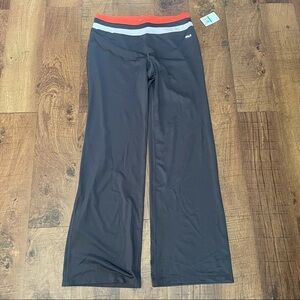 NWT women’s Fila pants sz large gray/white/melon stretchy lightweight